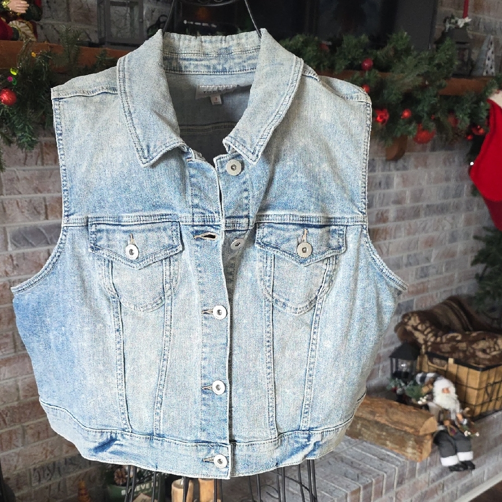 Torrid Light Blue Denim Vest